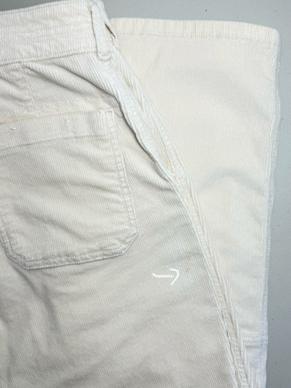 Anthropologie Pilcro The Wanderer Corduroy Utility Pants Ivory Cream Size 27 - Picture 15 of 15